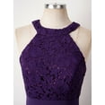 thumbnail image 6 of iiniim Women's Halter Neck Floral Lace Chiffon Bridesmaid Formal Wedding Long Dress Size 4-16, 6 of 7