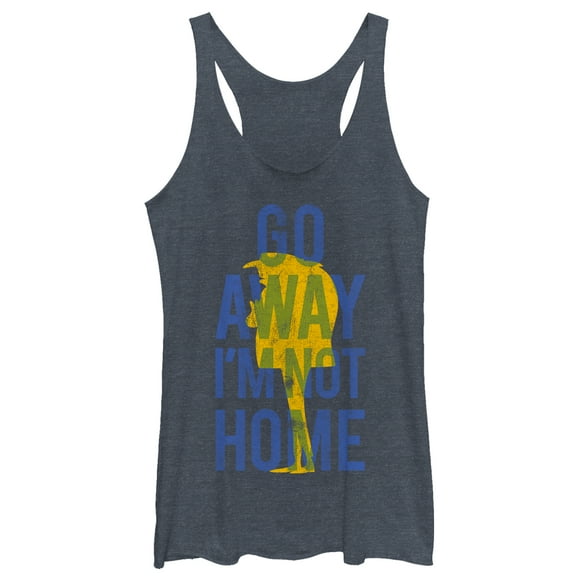 Women's Despicable Me Gru Go Away Racerback Tank Top Navy Blue Heather X Large