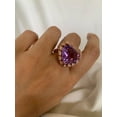 thumbnail image 3 of Carillon Amethyst Ring, Gemstone Cluster 8.1 ct 925 Sterling Silver Ring for Women, Ring Size : 5.5, 3 of 4