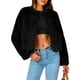 thumbnail image 1 of Abrigos de Invierno para Mujer, Chaqueta Corta de Forro , de Piel Sintética, Larga, Bolsillos, Abrigos Peludos y Cálidos, Ropa de Otoño. Negro L, 1 of 10