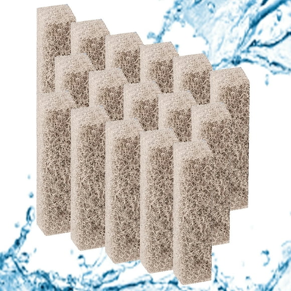 Qzbhct 16 Pack Ammonia Reducer Filter Pads for Aqueon Quietflow LED Pro Model 10, Fish Tank Replacement Filter Pads for Aquarium Water Filtration
