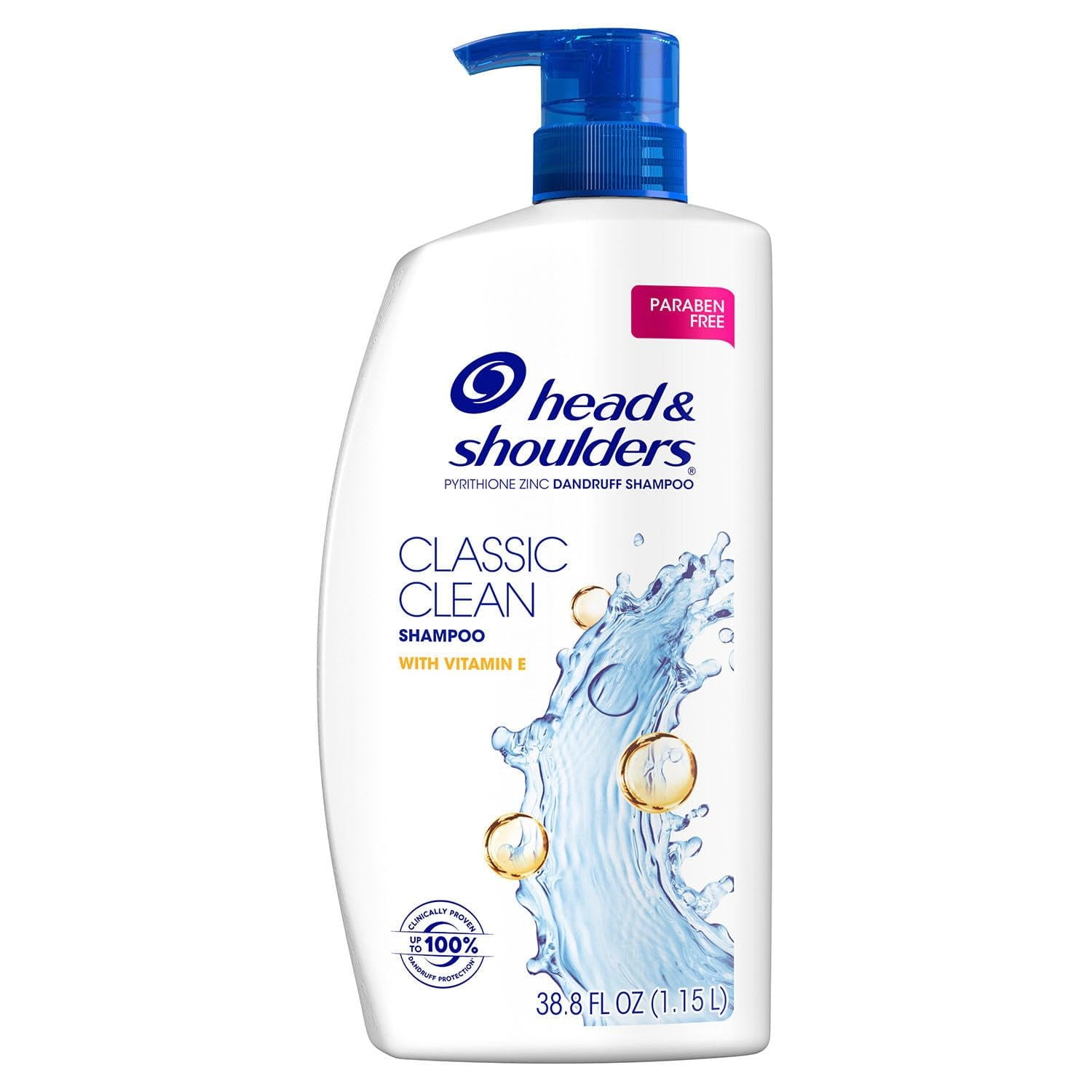 Head & Shoulders Anti-Dandruff Classic Clean with Vitamin E Shampoo, 38.8 Ounce