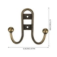 thumbnail image 2 of WEUVEB 6Ud Gancho Pared Retro Dorado Para Colgar Abrigos Y Toallas Y Compacto, 2 of 7