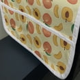 thumbnail image 3 of Peach Microwave Oven Cover, Rhythmic Fresh Raw Sliced Fruits Warm Pastel Tones Illustration Print, Water Resistant Organizer with Pockets for Kitchen, 36" x 12", Pale Yellow Burnt Sienna, by Ambesonne, 3 of 4