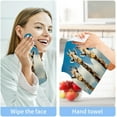 thumbnail image 7 of Coolnut 4 Pack Funny Giraffes Pure Cotton Washcloths 12 x 12 Inch Reusable Absorbent Soft Cotton Face Towels Fingertip Towels Set for Gym Towels,Hotel and Spa Wash cloth, 7 of 7