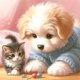 thumbnail image 1 of 5D DIY Taladro Diamante Pintura Gato Perro Kit Del Arte 30x30cm, 1 of 9
