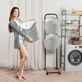 YOUPINS 3Tier Laundry Hamper Sorter, Laundry Storage Organizer with