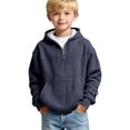 thumbnail image 2 of Boys Waffle Knit Quarter Zip Sweatshirts Fashion Long Sleeve Pullover Tops | Kids Trendy Athletic Casual Sweatshirts,Teen Boy Fall Winter Clothes,Back to School Outfits Cute Sweatshirts for Kids, 2 of 7