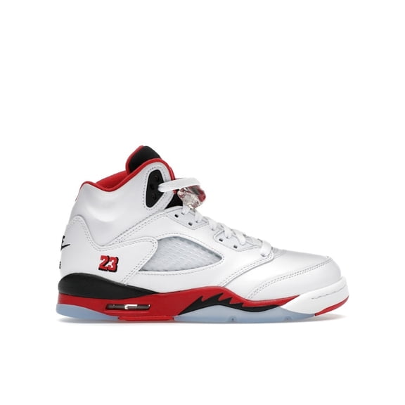 Jordan Kid's 5 Retro Fire Red Black Tongue (2025) Basketball Shoes, from StockX