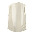 thumbnail image 4 of Donemore Men's Summer Casual Solid Color Round Neck Sleeveless Vest with Button Pocket Design, Stylish Versatile Top, 4 of 7