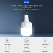 OPPLE LED Rechargeable Emergency Light Bulb USB Charging With Hook 4W 6500K Dimmable 1800mAh Battery LED Energy Saving Lamp White Light For Home Outdoor Camping