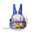 thumbnail image 3 of Mochila transparente de PVC para mujer, mochilas transparentes de viaje informal para Fitness (azul) Ehuebsd Para Estrenar, 3 of 7