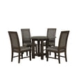 thumbnail image 5 of New Classic Furniture Cityscape 5-Piece Solid Wood Dining Set in Walnut, 5 of 10