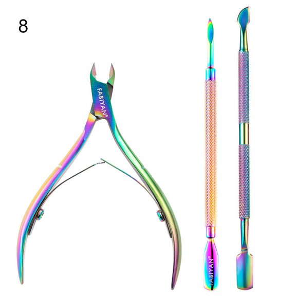 UDIYO 1 Set Professional Cuticle Trimmer Remover Pusher Scissors Stainless Steel Cuticle Nipper Cutter Clipper Pedicure Manicure Tools