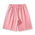 thumbnail image 3 of Men's Sports Shorts Multiple Pockets Running Training Basketball Shorts(Pink,XL), 3 of 8