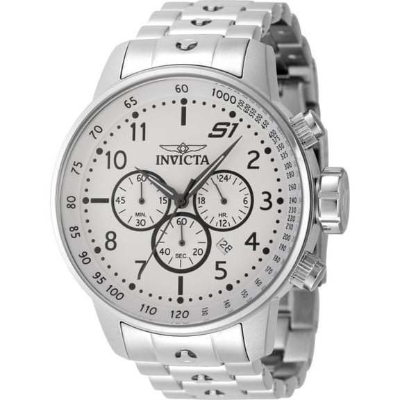 Invicta Men's 23078 S1 Rally Chronograph Stainless Steel Silver-Tone Dial Watch
