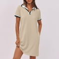thumbnail image 6 of Golf Dresses for Women Tennis Athletic Mini Dress 2025 Summer Casual Short Sleeve Collared V Neck Shirt Dress with Pockets, 6 of 8