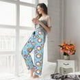 thumbnail image 4 of Uemuo Gnome Pool Party Pattern Women's Wide Leg Palazzo Lounge Pants with Pockets Light Weight Loose Comfy Casual Pajama Pants-Medium, 4 of 9