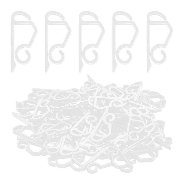 Ruifaya 20-100x Ganchos para luces externas Decoración navideña Clip para canaletas de jardín para el hogar
