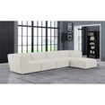 thumbnail image 4 of Meridian Furniture Miramar Cream Durable Linen Textured Modular Sectional, 4 of 13