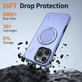 thumbnail image 4 of Allytechgroup For Apple iPhone 14 Pro Magnetic Case Cover with Kickstand, [Compatible with Magsafe] Anti-Scratch Ring Holder Bumper Drop Protection Phone Case for iPhone 14 Pro, Purple, 4 of 7