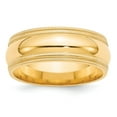 thumbnail image 1 of Solid 14k Yellow Gold 8mm Double Milgrain Comfort Fit Wedding Band Size 11, 1 of 3