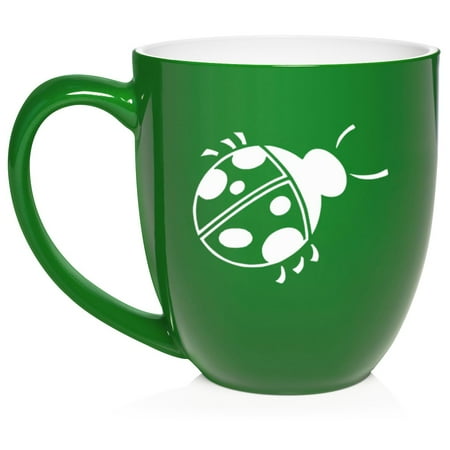 

Ladybug Ceramic Coffee Mug Tea Cup Gift (16oz Green)