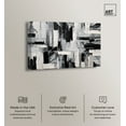 thumbnail image 2 of Melosa Canvas Modern Black White Abstract Wall Art by Art Remedy, Gallery Wrapped, 30" x 20", 2 of 7