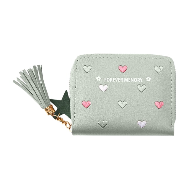 Kyusrd Summer All Sale!Womens Wallet With Slots Small Wallets For Women Bifold Slim Coin Purse Zipper ID Card