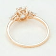 thumbnail image 3 of solitaire jewels 1.35CT Oval Moissanit Three Stone Engagement Ring For Women, 14K Rose Gold, 3 of 5