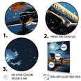 thumbnail image 3 of Designart "Aircraft'S Last Checks In A Futuristic Moonlight Setting" Plane Wall Decor, 3 of 7
