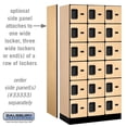 thumbnail image 4 of Salsbury Industries 6-Tier Box Style Designer Wood Locker with Three Wide Storage Units, 6-Feet High by 18-Inch Deep, Maple, 4 of 4
