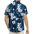 thumbnail image 2 of OGLCCG Mens Hawaiian Shirt Lapel Collar Short Sleeve Floral Printed Button Down Shirts Outdoor Tropical Summer Beach Shirts S-3XL, 2 of 5