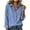 Blue, variant on Staron Women Button Down Collared Long Sleeve Hearts Print Casual Basic Fashion Comfy Loose Blouse Shirt, Light Blue M