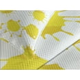 thumbnail image 4 of Ambesonne Yellow and White Quilted Bedspread Set 3 Pcs, Random Splash, Queen Size, Yellow White, 4 of 5