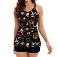 thumbnail image 1 of Traje de baño de 2 piezas para mujer qucoqpe, conjunto de tankini con pantalones cortos tipo bóxer, traje de baño de control adelgazante., 1 of 5