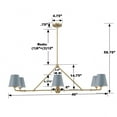 thumbnail image 5 of XAV-B9306-VG-BL Crystorama Lighting Xavier - 6 Light Chandelier In Modern Style-14.75 Inches Tall and 46 Inches Wide-Vibrant Gold/Blue Finish, 5 of 8