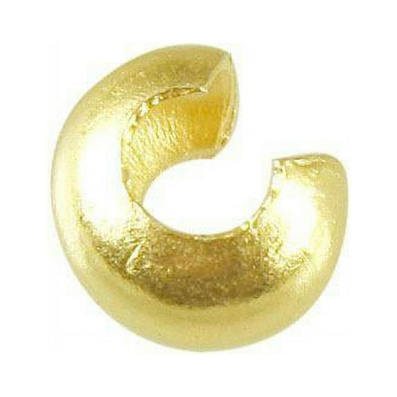 CG-164-4MM 18K Gold Overlay Crimp Cover