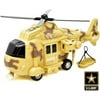 US Army Military Helicopter Rescue Vehicle Friction Powered Lights Up