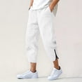 thumbnail image 5 of Ahabrexf Elastic Waist Pants for Men, Straight Leg, Casual Pocket, Solid Color Trousers, 5 of 9