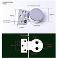 thumbnail image 2 of 2 pieces of glass door hinges, suitable for 5-8mm thick glass, mirror finish surface treatment, 2 of 3
