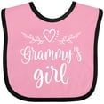 thumbnail image 3 of Inktastic Grammy Girl Granddaughter Girls Baby Bib, 3 of 4