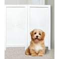 thumbnail image 4 of Pet Gate Indoor Foldable in Raise Wood- 4 Panel Dog Safety Gate, 56" W x 28" H,Hand-Carved Solid Wood & MDF, Free Standing Portable Indoor Gate for Doorways,Halls,Stairs-Fully Assembled,Antique White, 4 of 6