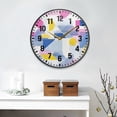 thumbnail image 2 of Yayeee Wall Clock Battery Operated 11.9" Silent Quartz Non-Ticking for Living Room Decor, Retro Simple Shapes, 2 of 8