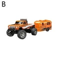 thumbnail image 6 of ZOUBAOQ Mini RC Truck, Mini RC Truck USB Rechargeable Underflow with Trailer, 164 Scale Truck Remote Control Car with Lights, 2.4Ghz Remote Control, 6 of 9