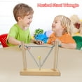 thumbnail image 3 of Yeacher 6-inch Triangle Instrument with Striker and Wood Stand Musical Steel Triangle Early Educational Percussion Instrument, 3 of 7