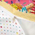 thumbnail image 4 of Castle Fairy Baseball Ice Cream Duvet Cover King, Sport Theme King Bedding, Yellow Pink Blue,3 Pieces,1 Duvet Cover and 2 Pillowcases, 4 of 6