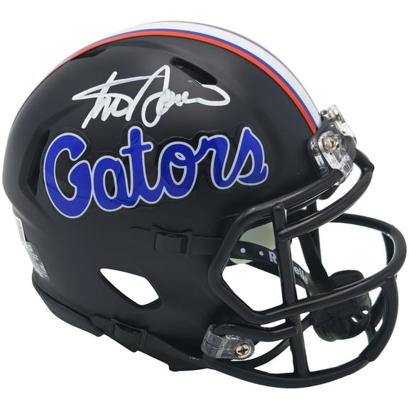 Steve Spurrier Autographed Florida Gators Black 2023 Alternate Speed Mini Helmet Beckett BAS Witness 236155