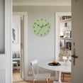 thumbnail image 4 of Wall Clock Sage Green Linen Texture Clocks PVC Silent Non-Ticking Battery Operated Decorative Farmhouse Solid Color Round Clock for Home Living Room Kitchen Bedroom Office School Wall Decor 14 Inch, 4 of 9