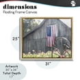 thumbnail image 4 of Stupell Industries Traditional USA Wagon Wheel Barn Gold Floating Frame Canvas Art, 31 x 25, by Kim Allen, 4 of 8